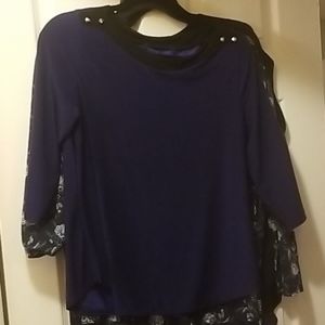 Black and blue top